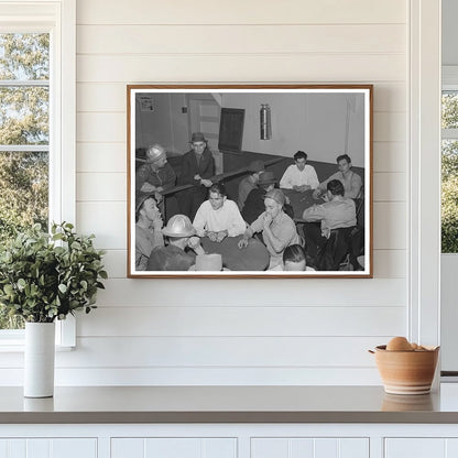 Construction Workers Playing Cards at Shasta Dam 1940
