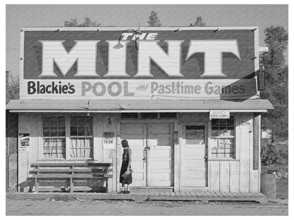 Vintage Pool Hall in Central Valley California 1940