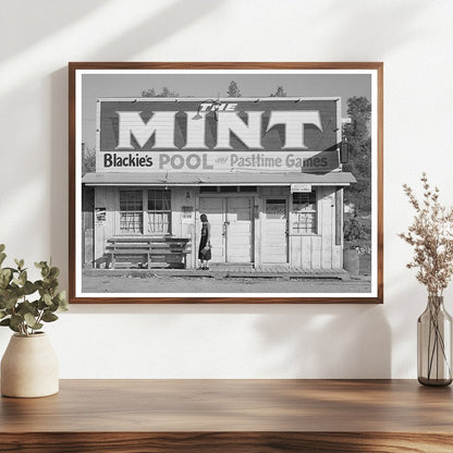 Vintage Pool Hall in Central Valley California 1940