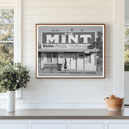 Vintage Pool Hall in Central Valley California 1940