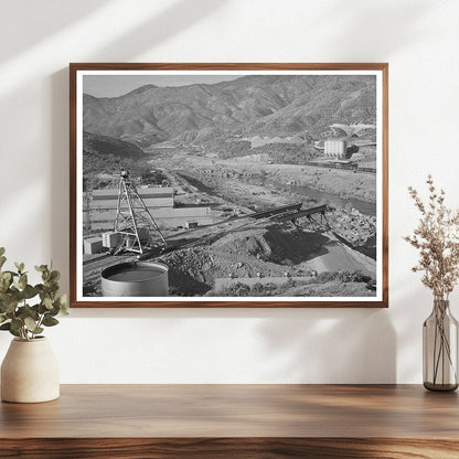 Shasta Dam construction on Sacramento River November 1940