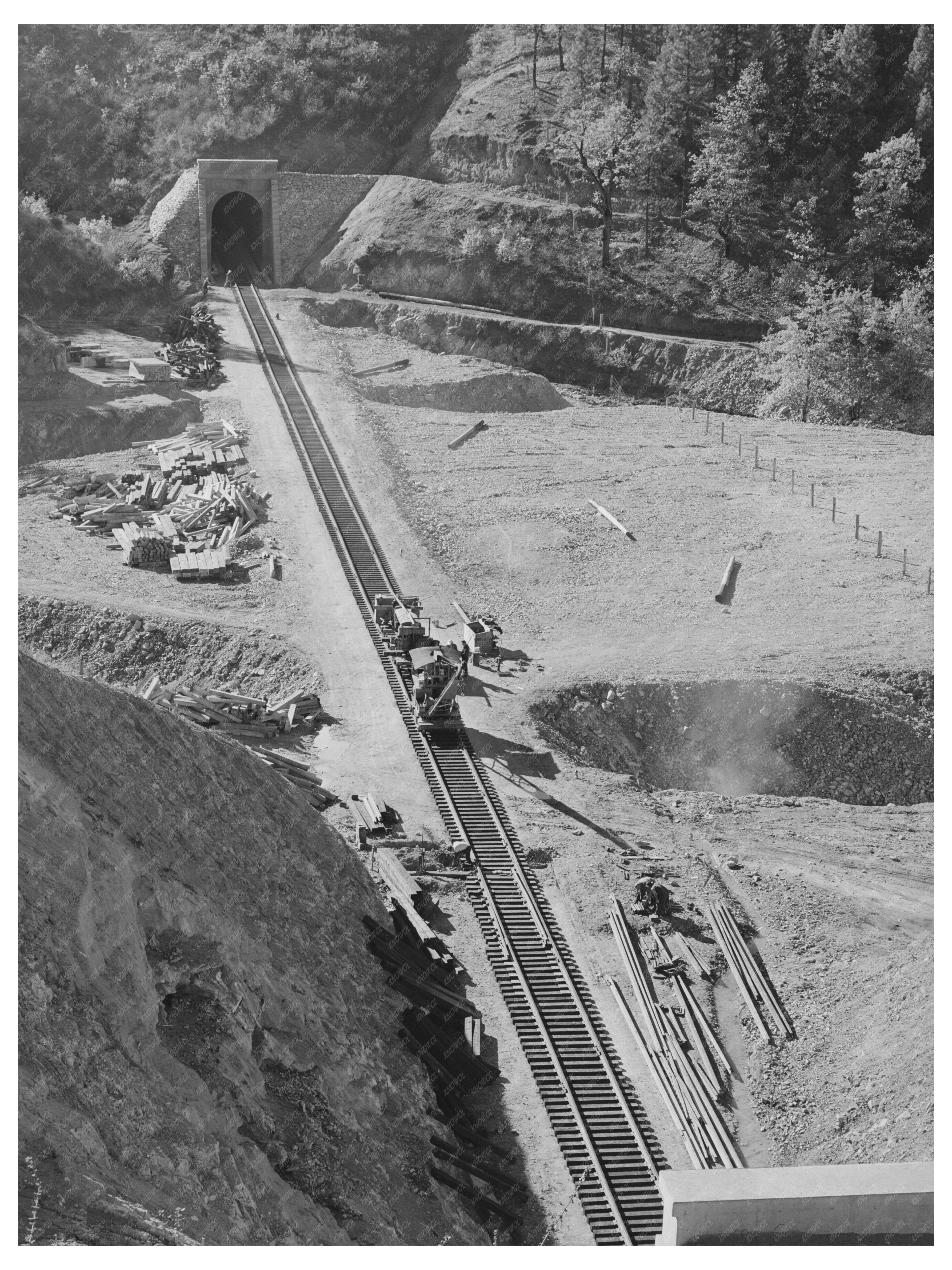 Southern Pacific Railroad Alterations Shasta Dam 1940