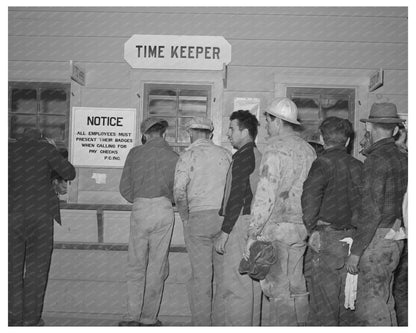 Shasta Dam Construction Workers Payment November 1940