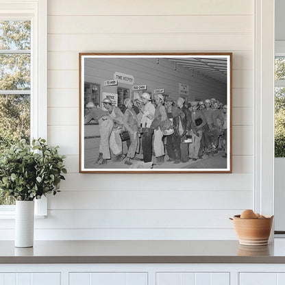 1940 Construction Workers Receiving Pay at Shasta Dam