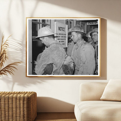 Shasta Dam Construction Workers Receiving Pay 1940