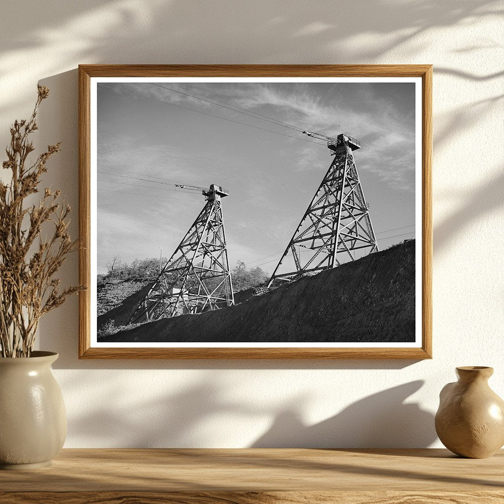 Shasta Dam Construction Towers November 1940 Image