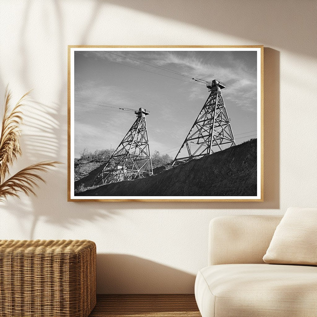 Shasta Dam Construction Towers November 1940 Image