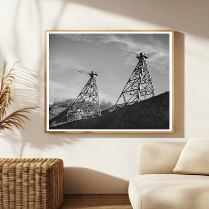 Shasta Dam Construction Towers November 1940 Image