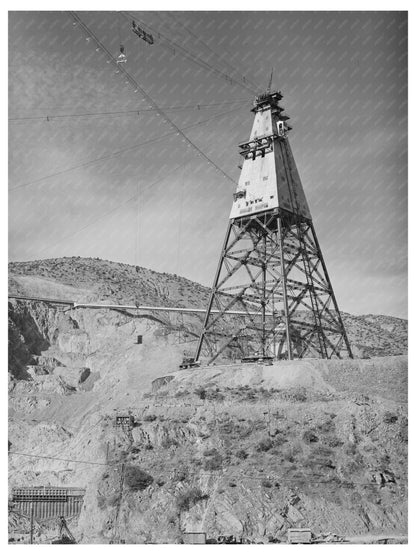 Shasta County Central Tower for Dam Construction 1940