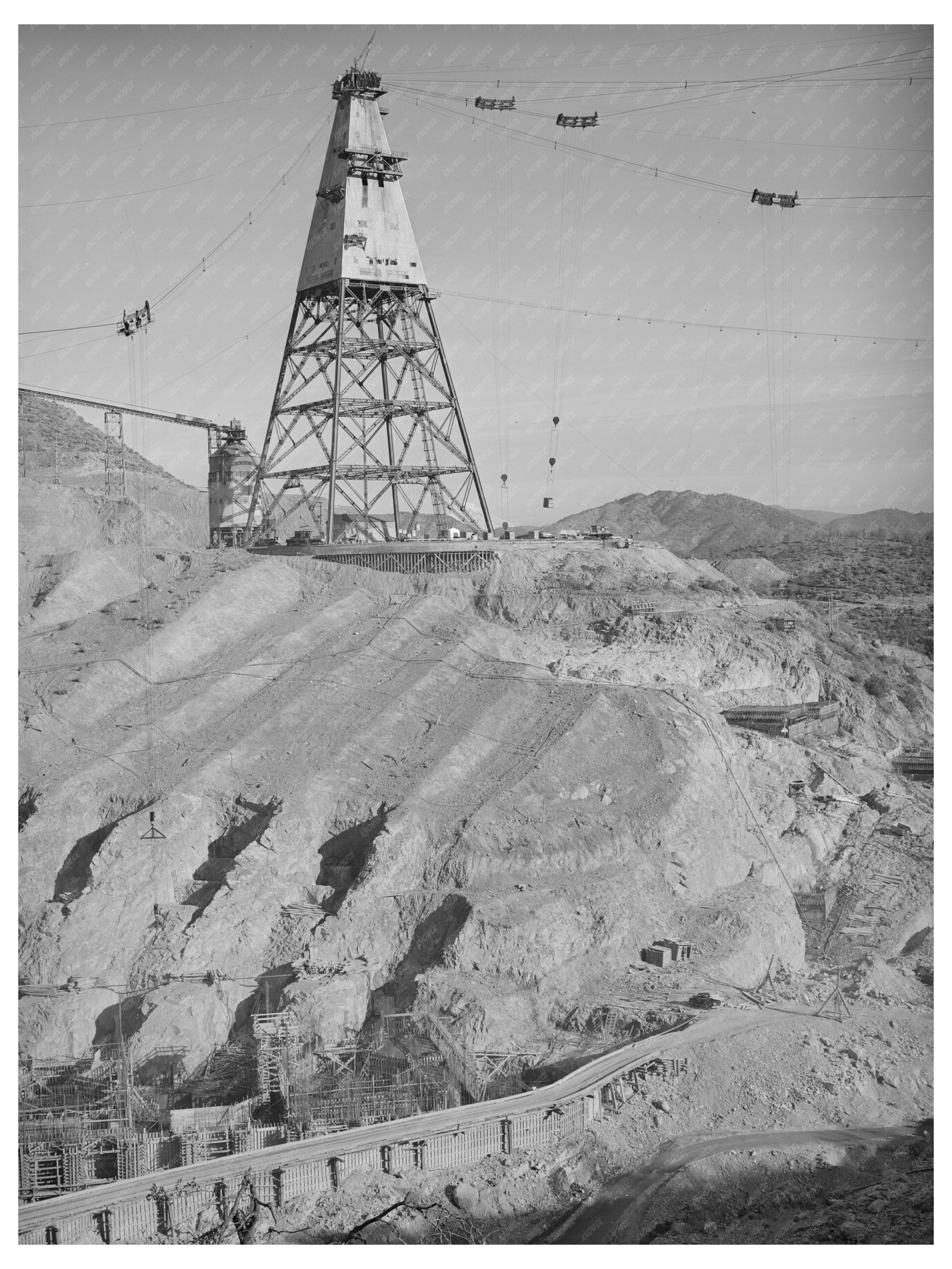 Shasta County Tower for Shasta Dam Construction 1940