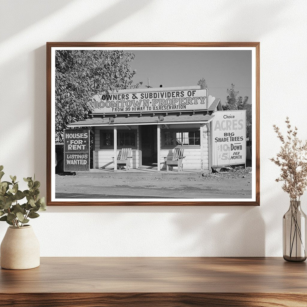 1940 Vintage Real Estate Office Central Valley California