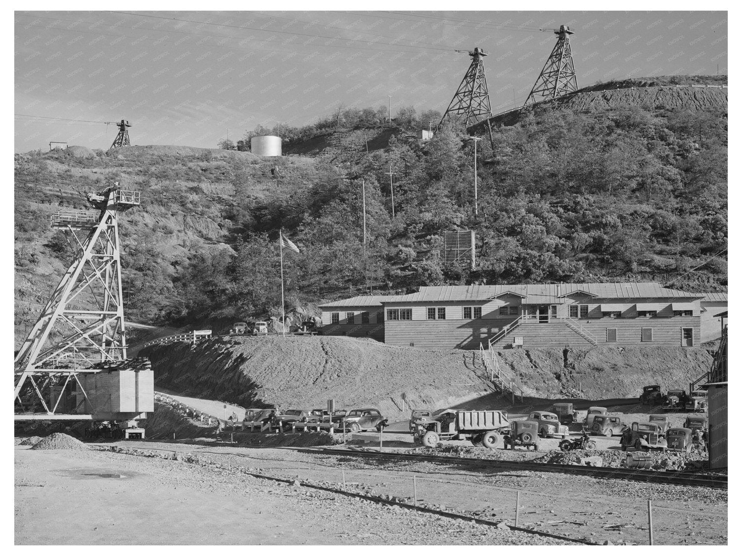 Shasta Dam Construction Tower Network November 1940