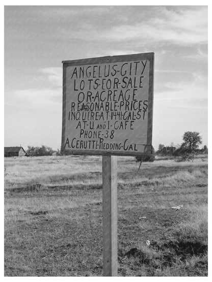 Angelus City California Sign Vintage Photo November 1940