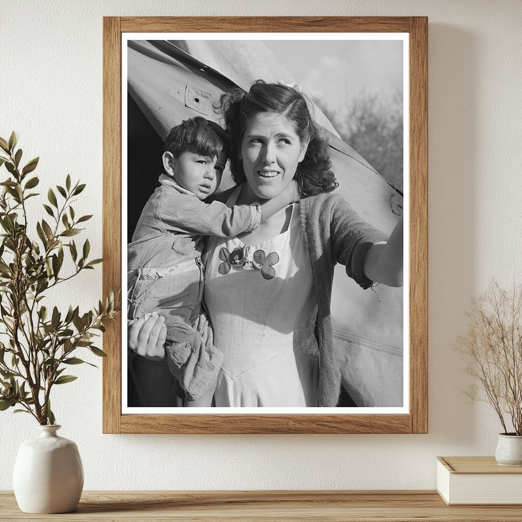 Mother and Child in Tent Home Mission Valley California 1940