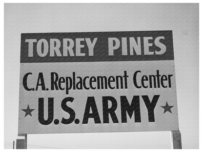 Torrey Pines Signage December 1940 San Diego California