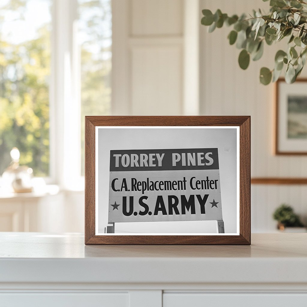 Torrey Pines Signage December 1940 San Diego California