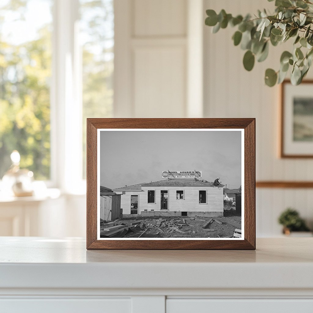Roofing a House Under Construction Pacific Beach 1940