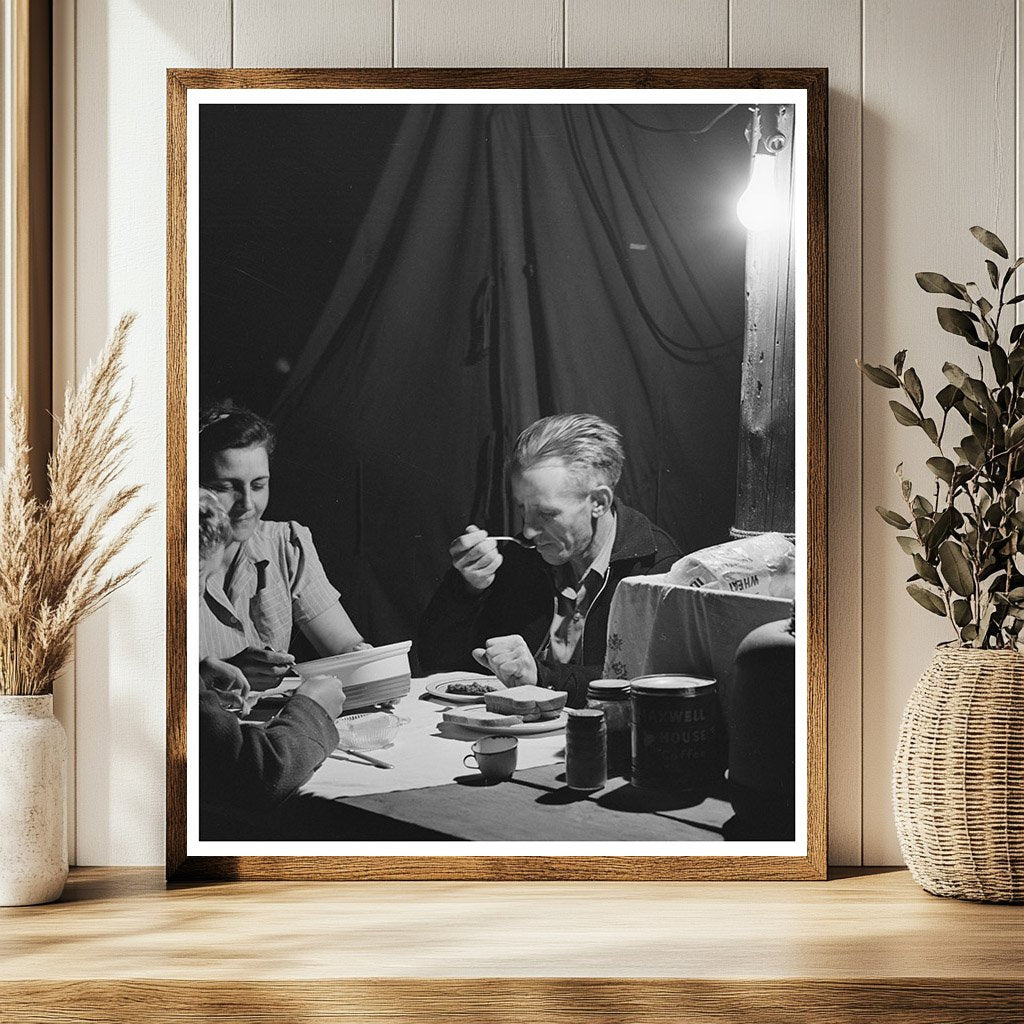 Carpenter Family Supper in Tent Home Mission Valley 1940