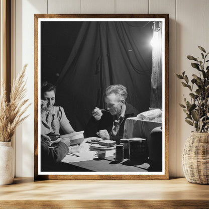 Carpenter Family Supper in Tent Home Mission Valley 1940