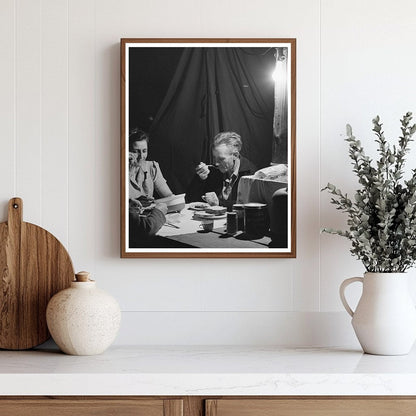 Carpenter Family Supper in Tent Home Mission Valley 1940