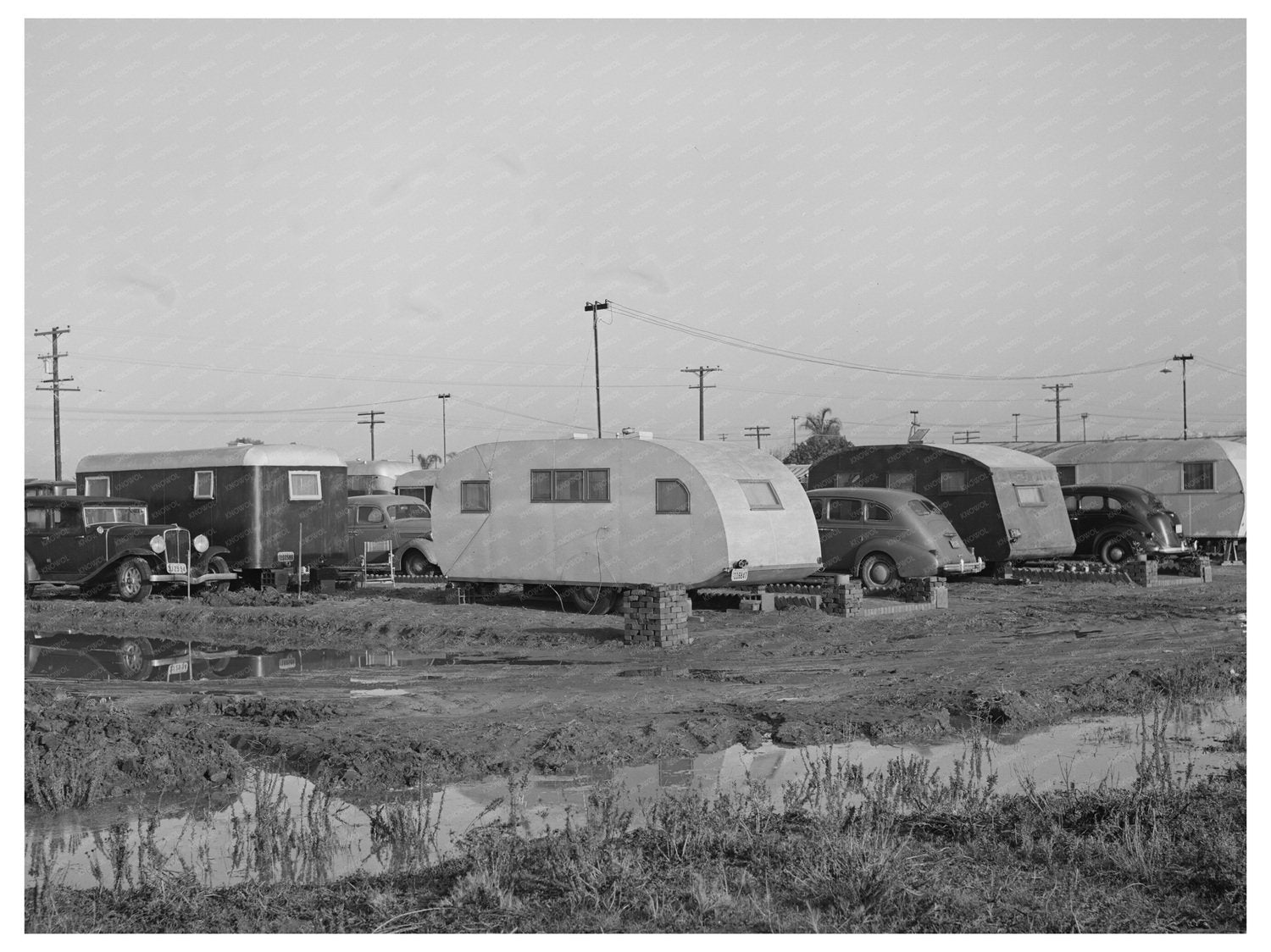 Sunset Trailer Camp San Diego December 1940 Vintage Image