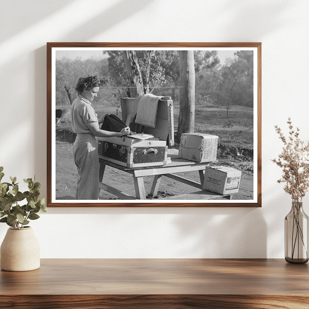 Carpenters Wife Unpacking Trunk Mission Valley 1940