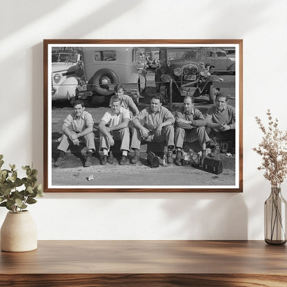 Workers Lunching Near Consolidated Airplane Factory 1940
