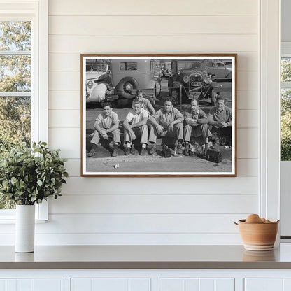 Workers Lunching Near Consolidated Airplane Factory 1940