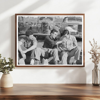 Workmen Lunch Break at Consolidated Airplane Factory 1940