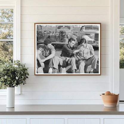 Workmen Lunch Break at Consolidated Airplane Factory 1940