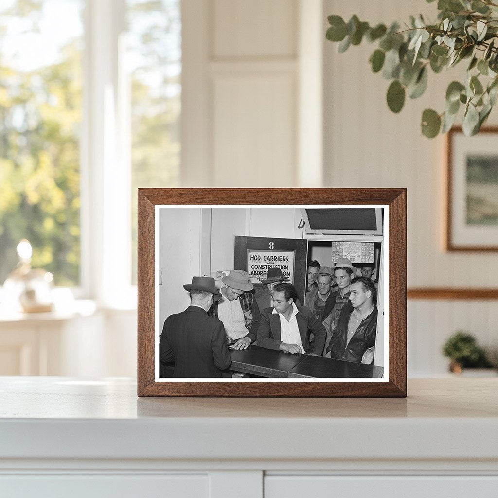 Workmen Awaiting Dispatch at Union Headquarters 1944