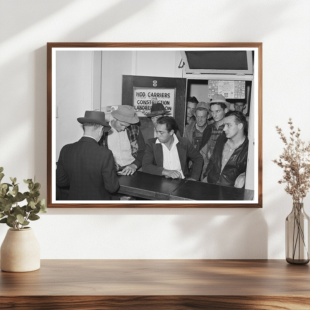 Workmen Awaiting Dispatch at Union Headquarters 1944