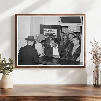 Workmen Awaiting Dispatch at Union Headquarters 1944