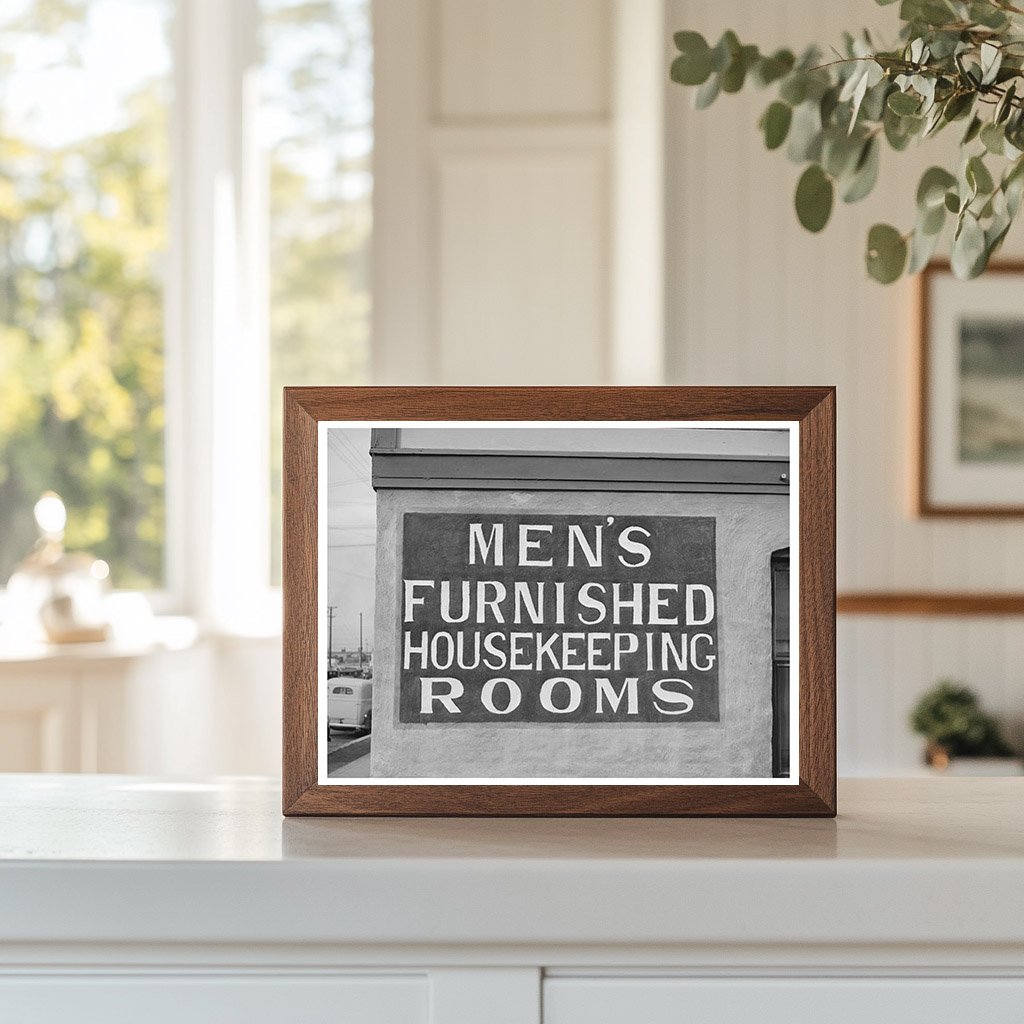 Rooms for Rent Sign San Diego December 1940