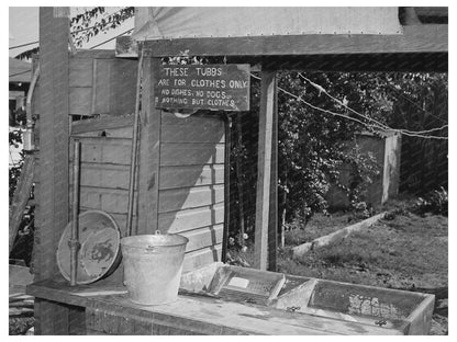 Laundry Tubs in San Diego Trailer Court December 1944