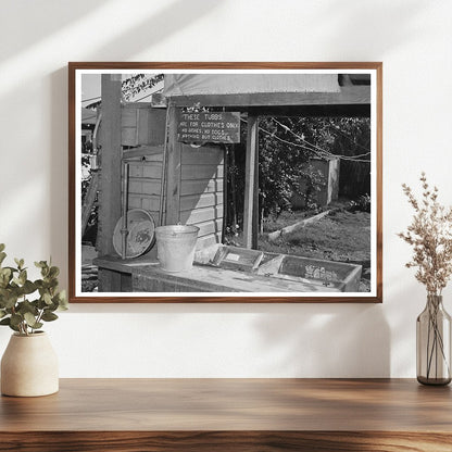 Laundry Tubs in San Diego Trailer Court December 1944