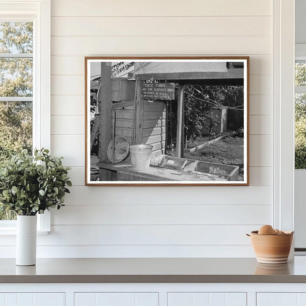 Laundry Tubs in San Diego Trailer Court December 1944