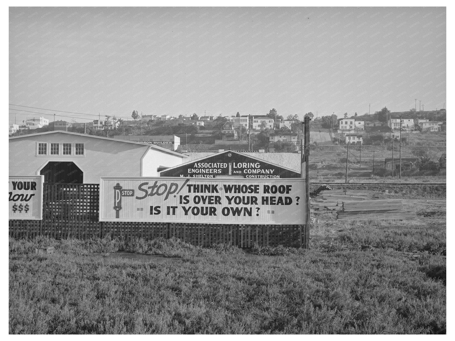 San Diego Lumber Company Sign December 1940