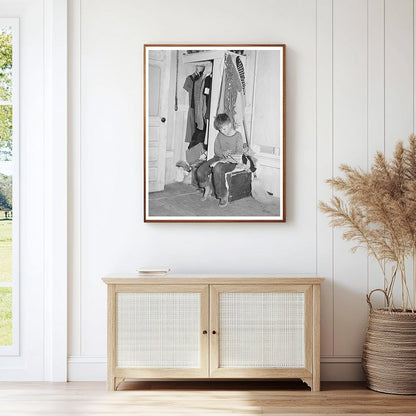 Boy Reading Comics in Corpus Christi Texas 1940