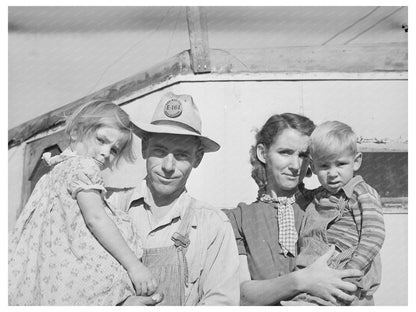 Family in Trailer Corpus Christi Texas 1940