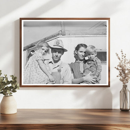 Family in Trailer Corpus Christi Texas 1940