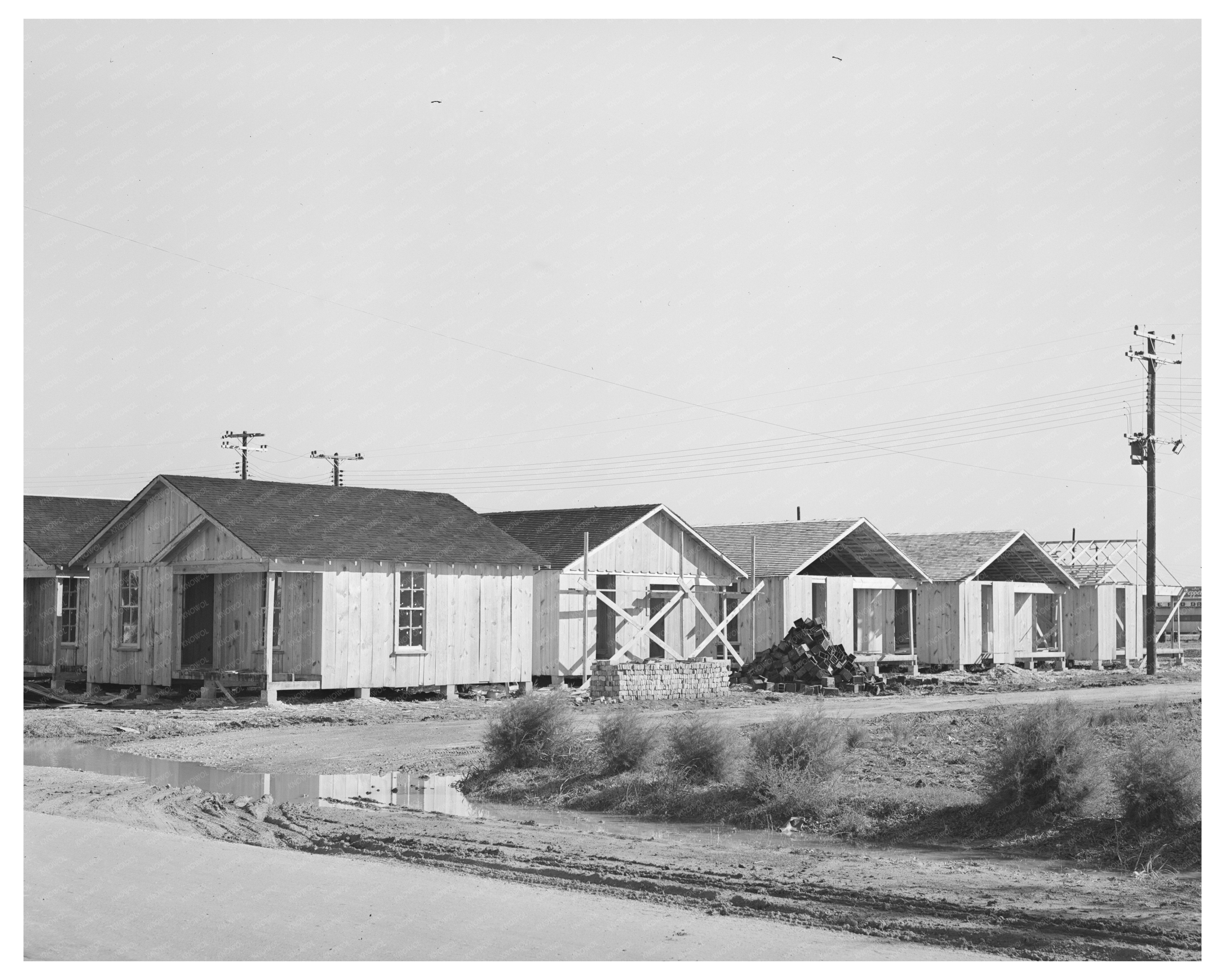 Houses Under Construction in Corpus Christi Texas 1940