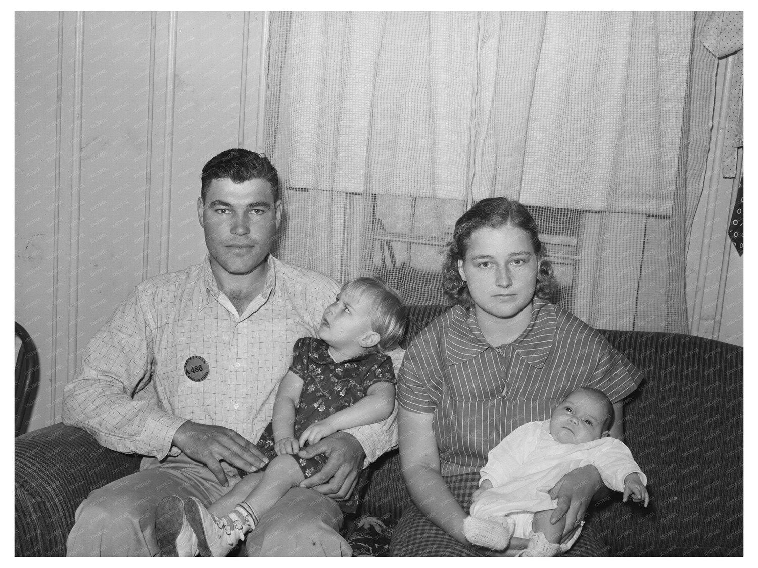 1940 Family of Workmen at Naval Air Base Corpus Christi