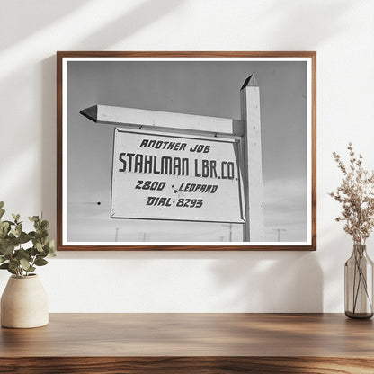 Corpus Christi Lumber Company Sign December 1940