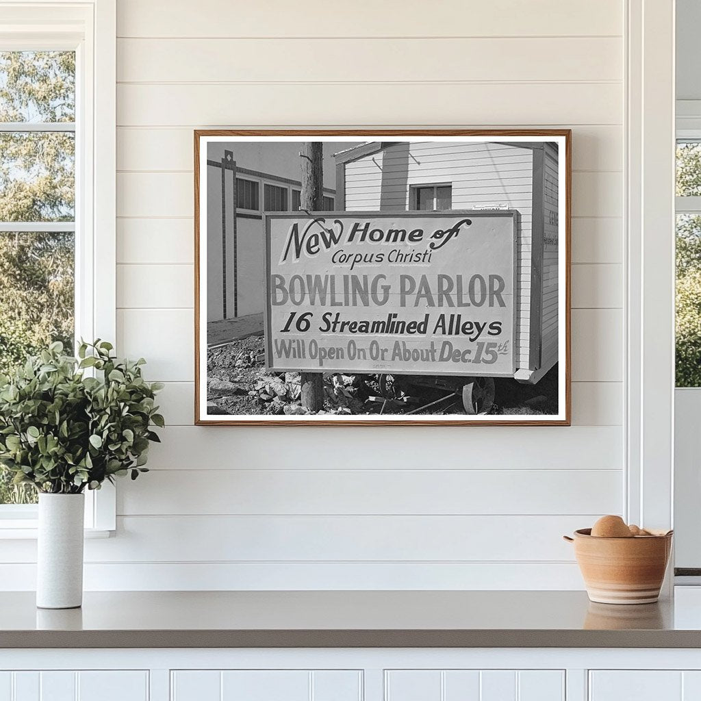 1940 Bowling Alley Construction in Corpus Christi Texas