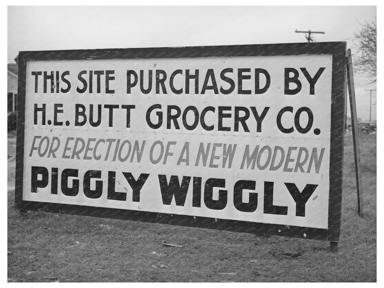 Grocery Store Construction Sign Nueces County 1944