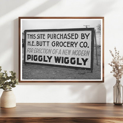Grocery Store Construction Sign Nueces County 1944