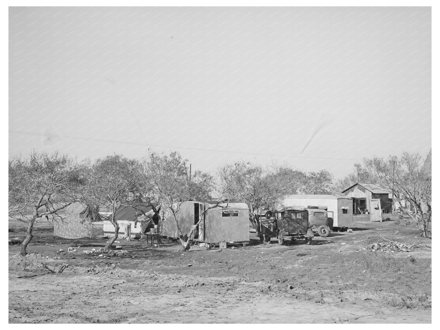 1940 Truck Driver Camp in Corpus Christi Texas