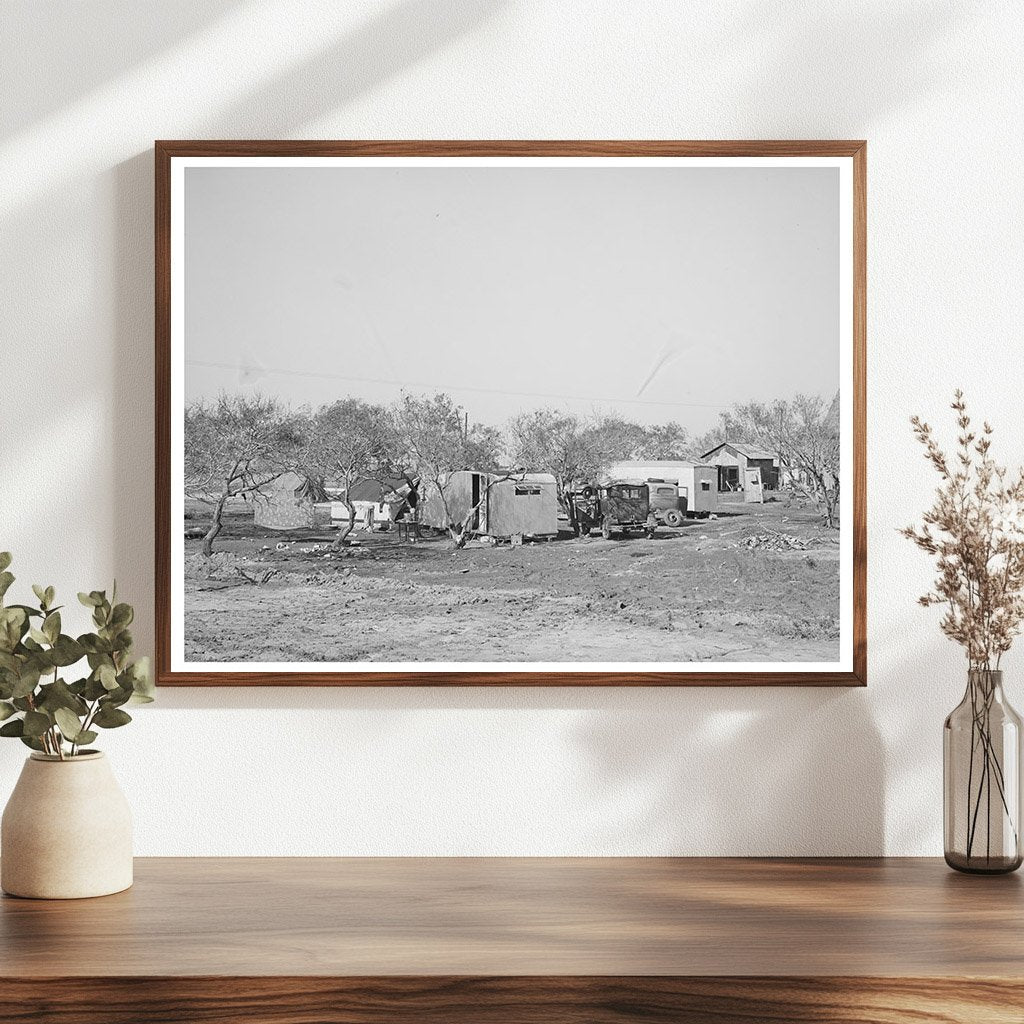 1940 Truck Driver Camp in Corpus Christi Texas