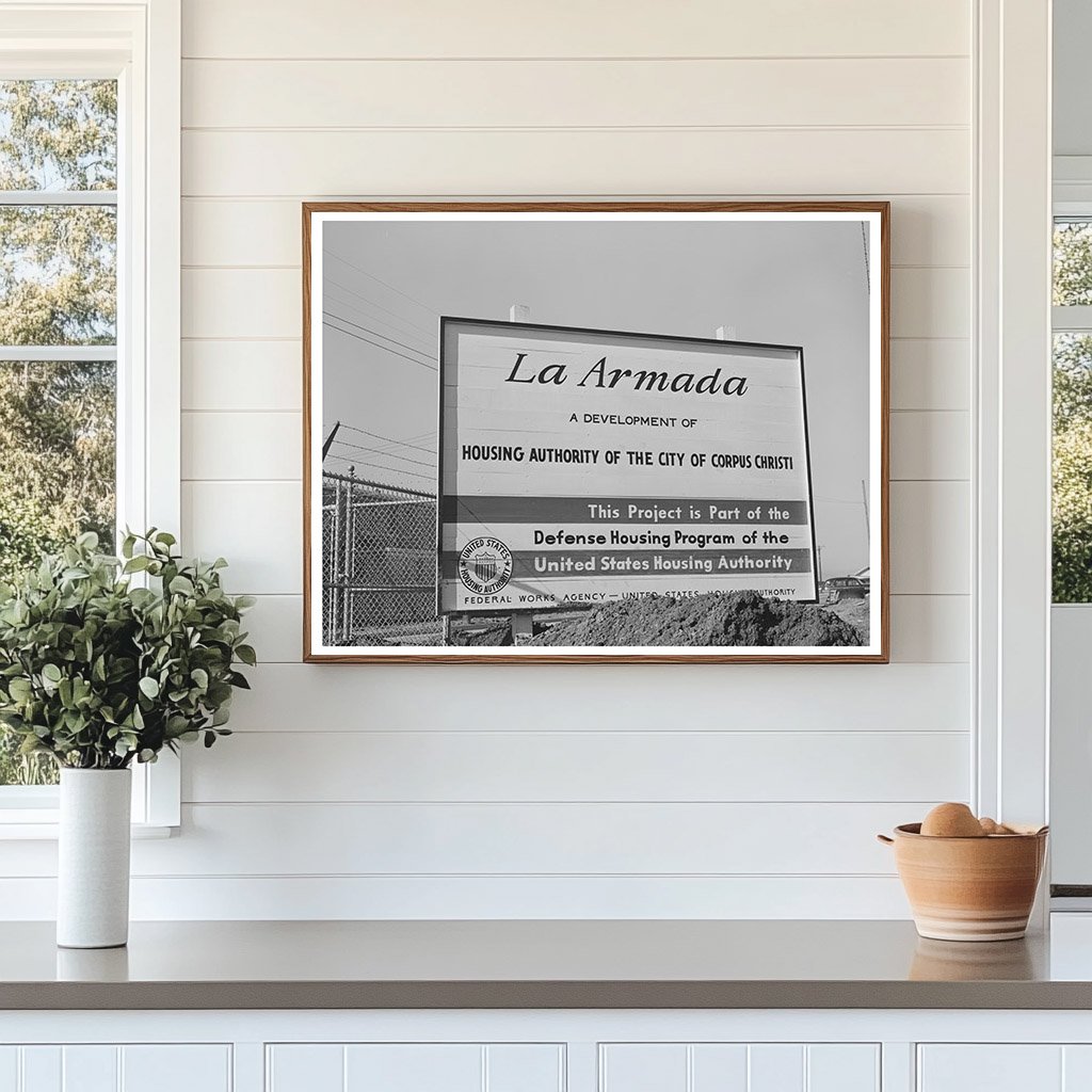 Corpus Christi Housing Project Sign December 1940